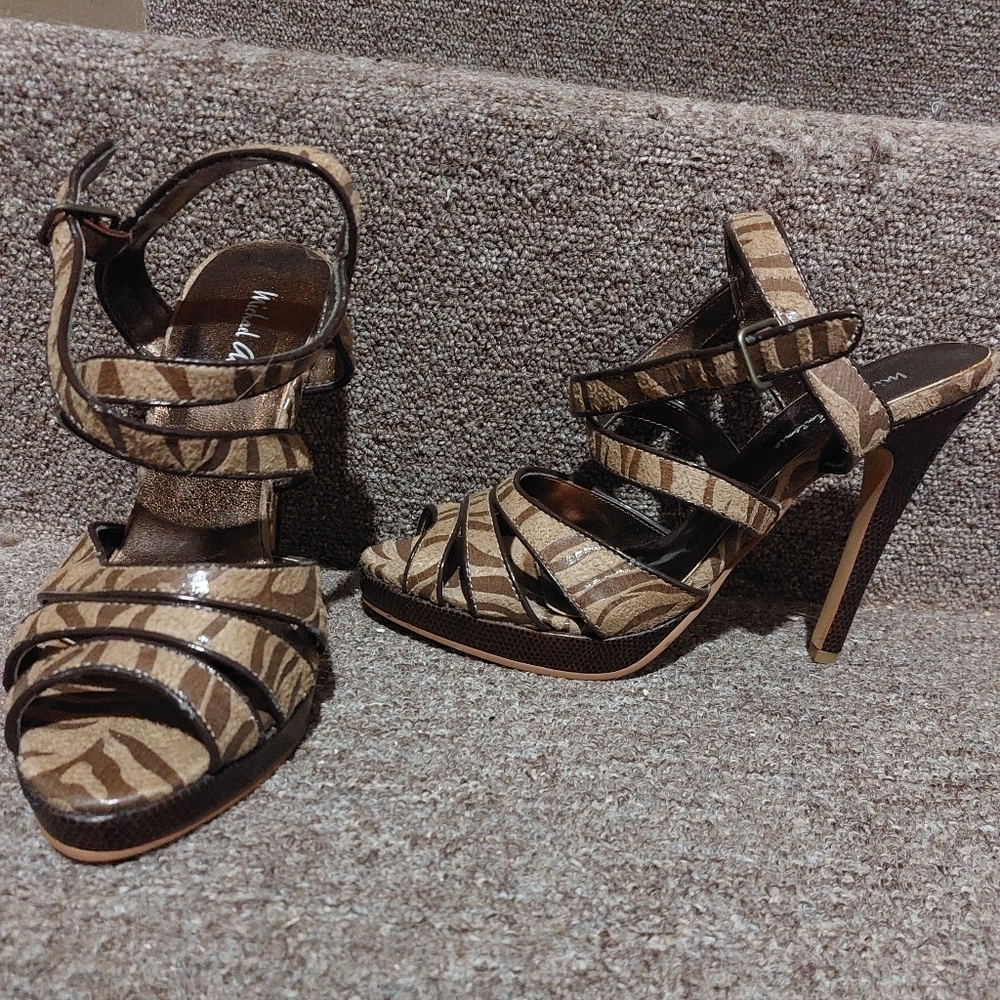 Michael Antonio, brown and tan, size 7.5